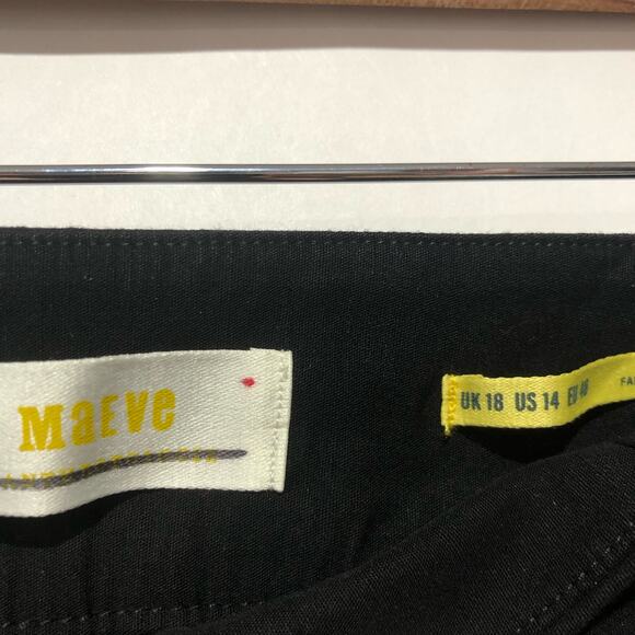 Anthropologie Maeve Flare Leg Pants Black Size US 14 / 32x31 - Picture 2 of 7